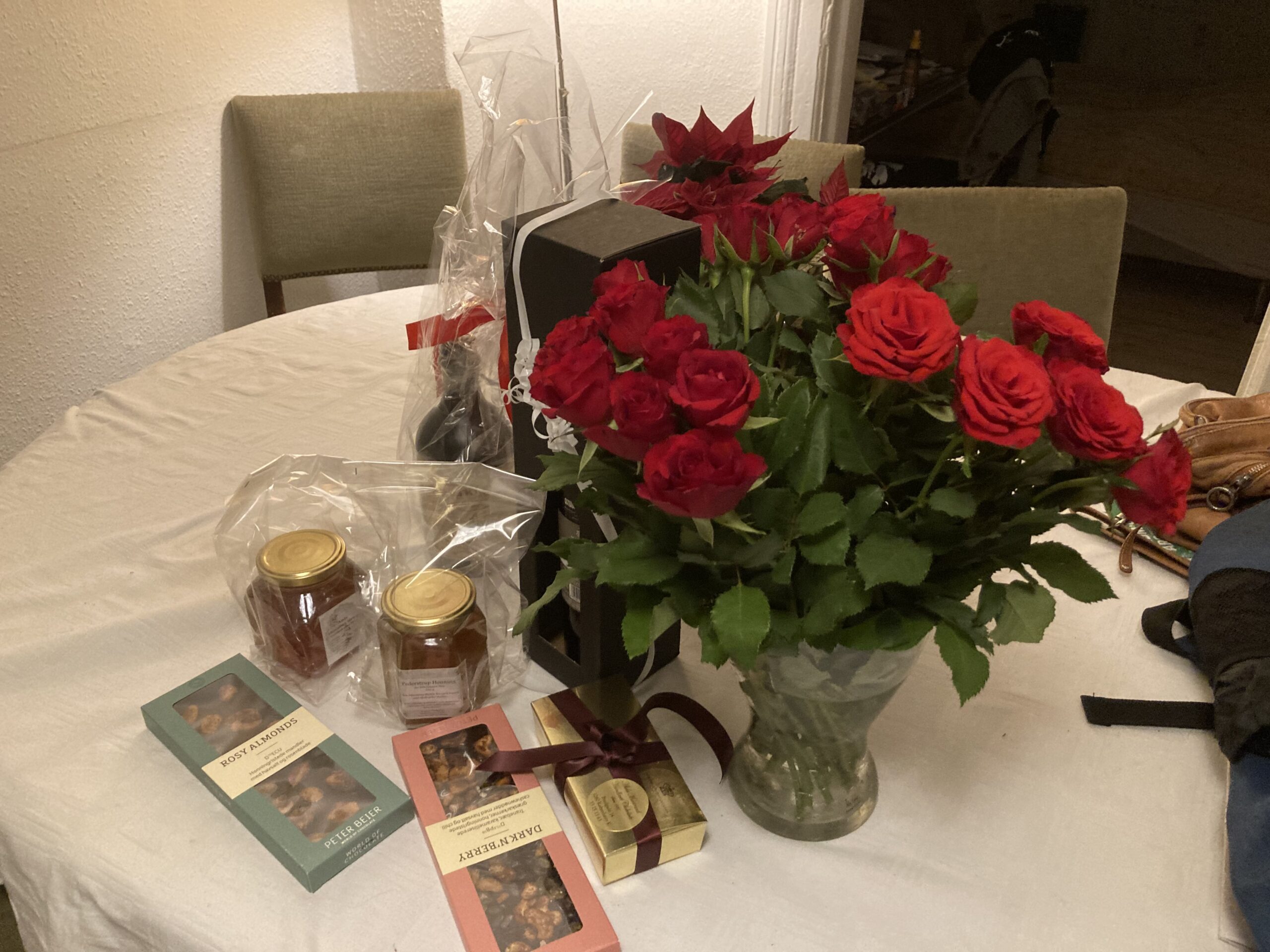 Book reception November 22, 2023 at Marmorkirken, Copenhagen. All the presents I received from my guests.